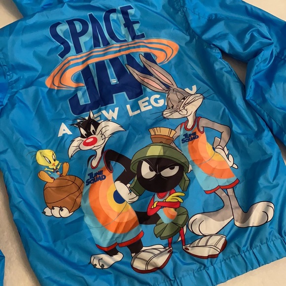 Members Only | Space Jam A New Legacy Tune Squad Team Windbreaker Blue (10/12) - Picture 2 of 16